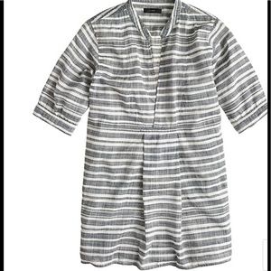 J Crew Black White Stripe Gauze Tunic S